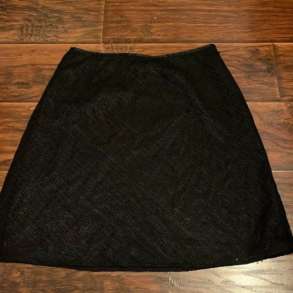 NY&Co Black Lace Textured Zipper Skirt Casual Event Party Brand New Gala
